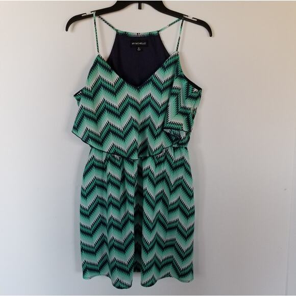 MY MICHELLE Mini dress Juniors Chevron Stripe Dress Medium - Picture 5 of 5